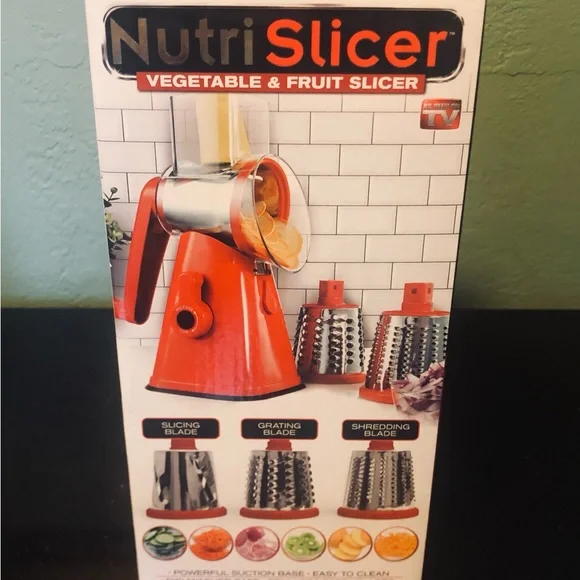Nutri Slicer Emson Vegetable & Fruit Slicer 3 Stainless Steel Blades Included - Picture 2 of 4